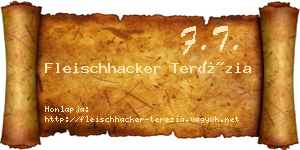 Fleischhacker Terézia névjegykártya